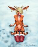  anthro bdsm bell christmas clothing deer female female/female holidays hooves horn legwear mammal new_year nickblackfur rudolphine solo stockings the winter 