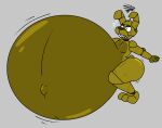  2023 belly big_belly big_butt black_eyes butt colored digital_media_(artwork) five_nights_at_freddy&#039;s five_nights_at_freddy&#039;s_4 flat_colors front_view grey_background hi_res hyper hyper_belly hyper_pregnancy lagomorph leporid male mammal navel outie_navel plushie plushtrap_(fnaf) pregnant pregnant_male rabbit scottgames scut_tail sharp_teeth short_tail simple_background solo tail teeth thick_thighs uzaruza yellow_body yellow_ears yellow_tail 