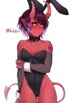  asura_(dirtyero) bunny_costume clothing costume demon dirtyero female humanoid solo solo_focus 