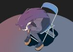  chair highres hololive hololive_english long_hair meme ninomae_ina&#039;nis ninomae_ina&#039;nis_(2nd_costume) purple_hair shinji_in_a_chair_(meme) virtual_youtuber 