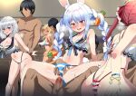  4boys 4girls anal animal_ear_fluff animal_ears ass bare_shoulders bikini black_hair blonde_hair blue_hair blush braid breasts carrot_hair_ornament censored cleavage clothing_aside dark-skinned_female dark-skinned_male dark_skin elf faceless faceless_male fingering food-themed_hair_ornament fuyumi_kazuki green_eyes grey_hair group_sex hair_between_eyes hair_ornament hair_ribbon hand_under_clothes hand_under_swimsuit hetero hololive hololive_summer_2023_swimsuit houshou_marine large_breasts long_hair medium_hair mosaic_censoring multicolored_hair multiple_boys multiple_girls navel nude open_mouth orgy penis pointy_ears rabbit_ears rabbit_girl red_eyes red_hair red_ribbon ribbon sex shiranui_flare shirogane_noel small_breasts standing standing_sex streaked_hair striped striped_bikini sweat swimsuit swimsuit_aside teeth testicles thick_eyebrows through_clothes trembling twin_braids twintails two-tone_hair upper_teeth_only usada_pekora vaginal virtual_youtuber wavy_hair white_hair 