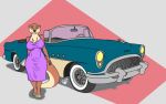  anthro breasts brown_body clothed clothing delta_dewitt digital_media_(artwork) dress female fur mammal mustelid otter simple_background smile solo vehicle 