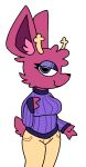  aithne-(pizzascaremouse) anthro breasts clothed clothing deer female mammal pizzascaremouse solo 