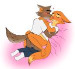  &lt;3 anthro bed blush bottomless bottomless_anthro bottomless_female bottomless_male bottomless_sex bottomwear bottomwear_down canid canine canis canon_couple clothed clothed_sex clothing diane_foxington digital_media_(artwork) dreamworks duo eyes_closed female female_penetrated fox furniture hi_res interspecies kissing kissing_cheek lying male male/female male_penetrating male_penetrating_female mammal mr._wolf_(the_bad_guys) on_bed pants pants_down partially_clothed penetration romantic romantic_ambiance romantic_couple romantic_sex sex sex_on_bed shirt simina-cindy the_bad_guys topwear wolf 