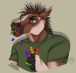  absurd_res anthro brody crayola crayon equid equine hi_res horse hoss humanoid invalid_color jaynedoe male mammal marine pony solo thehuntingwolf united_states_marine_corps 