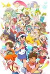  &gt;_&lt; 6+boys 6+girls :d ;) ;d ^_^ absurdres apron arm_up arms_behind_back artist_name ash_ketchum backpack bag bandana baseball_cap beanie black_dress black_hair blonde_hair blue_eyes blue_footwear blue_shirt blue_shorts blue_vest blush blush_stickers bonnie_(pokemon) book bow bowl bowtie braid brock_(pokemon) brown_bag brown_eyes brown_hair character_request cilan_(pokemon) clemont_(pokemon) clenched_hand closed_eyes closed_mouth coat collared_shirt collared_vest copyright_request crop_top dark-skinned_female dark-skinned_male dark_skin dawn_(pokemon) drawing dress earrings eyelashes fangs feathers flower glasses gloves green_bag green_bow green_bowtie green_eyes green_hair green_shirt grey_hair grey_overalls grey_shorts grin hair_ornament hand_up hands_up happy hat highres ho-oh holding holding_book holding_bowl holding_flower holding_pencil hug iris_(pokemon) james_(pokemon) jessie_(pokemon) jewelry labcoat latias latios lillie_(pokemon) long_hair long_sleeves looking_at_viewer looking_back mallow_(pokemon) max_(pokemon) may_(pokemon) medium_hair meowth misty_(pokemon) mixing_bowl muk multiple_boys multiple_girls on_head one_eye_closed one_side_up open_clothes open_coat open_mouth open_vest orange_bag orange_hair orange_shirt overall_shorts overalls own_hands_together parted_bangs pencil pink_apron pink_hair pink_shirt poke_ball_print pokemon pokemon_(anime) pokemon_(creature) pokemon_on_head purple_hair quriltai rainbow_wing_(pokemon) raised_eyebrows red_bag red_bandana red_flower red_headwear red_rose red_scarf red_shirt rose round_eyewear running samuel_oak scarf serena_(pokemon) shirt shoes short_hair short_sleeves shorts side_braid signature simple_background single_braid sketchbook sleeveless sleeveless_dress sleeveless_shirt smile sparkle sphere_earrings sweatdrop swept_bangs team_rocket team_rocket_uniform teeth thick_eyebrows tracey_sketchit two_side_up upper_teeth_only v v-shaped_eyebrows vest wavy_mouth white_background white_coat white_gloves white_headwear white_shirt wing_collar wobbuffet yellow_bag yellow_shirt 