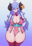  1girl absurdres ahoge alternate_costume blue_hair braid breasts commission curled_horns flower fur_(clothing) hair_between_eyes hair_flower hair_ornament hand_on_own_chest highres horn_flower horns japanese_clothes keisar51nsfw kindred_(league_of_legends) lamb_(league_of_legends) large_breasts league_of_legends long_hair long_sleeves looking_at_viewer no_panties official_alternate_costume official_alternate_hairstyle pelvic_curtain plump spirit_blossom_(league_of_legends) spirit_blossom_kindred thick_thighs thighhighs thighs twin_braids white_fur 