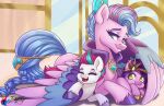  crown daughter_(lore) equid equine female group hasbro headgear hooves inkkeystudios mammal mlp_g5 mother_(lore) mother_and_child_(lore) mother_and_daughter_(lore) my_little_pony parent_(lore) parent_and_child_(lore) parent_and_daughter_(lore) pegasus pipp_petals_(mlp) queen_haven_(mlp) tiara trio wings young zipp_storm_(mlp) 