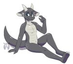  2019 alpha_channel anthro biped blue_eyes claws cute_fangs dragon fleurfurr grey_body grey_ears grey_scales grey_tail horn male monotone_ears multicolored_body multicolored_scales scales simple_background sitting smile solo tail toe_claws transparent_background two_tone_body two_tone_scales two_tone_tail watermark white_body white_inner_ear white_scales white_tail 