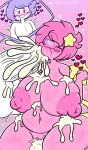  &lt;3 anthro big_breasts big_penis bodily_fluids breasts cum cum_in_pussy cum_inside duo fellatio female genital_fluids genitals hair hi_res huge_breasts huge_penis kirby kirby_(series) lewdchuu_(artist) male male/female navel nintendo oral penile penis pink_body pink_hair purple_hair pussy pyon_(lewdchuu) sex star unknown_species white_body xen_(kirbot12) 