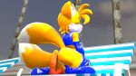  anthro chesnon clothed clothing crossdressing dildo hi_res hot_dogging looking_at_viewer male miles_prower sega sex sex_toy solo sonic_the_hedgehog_(series) 