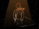  absurd_res anthro bodily_fluids canid canine clothed clothing crying digital_media_(artwork) fox fur hi_res invalid_background lucas_dodewaard_(daftfox) male mammal monochrome raining sad scarf solo tears wind 