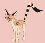  ambiguous_gender domestic_cat fan_character felid feline felis feral fur hi_res labbit1337 mammal pink_background simple_background smile solo warriors_(cats) yellow_body yellow_fur 