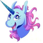  ambiguous_gender disney equid equine feral floating_head flying_princess_pony_head hair heart_(marking) hi_res horn mammal pink_hair smile solo sparkles star_eyes star_vs._the_forces_of_evil unicorn unicorn_horn unicornic 