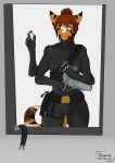  anthro bulge felid gamal gun handgun herm hi_res intersex kayle_mirash mammal multi_arm multi_limb pantherine ranged_weapon revolver science_fiction solo story story_in_description tiger weapon 