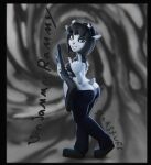  3d_(artwork) abstract_background anthro big_butt black_clothing black_eyes black_hair black_shirt black_topwear blue_bottomwear blue_clothing blue_jeans blue_pants bottomwear butt clothing denim denim_bottomwear denim_clothing devil_horns_(gesture) digital_media_(artwork) eyeshadow female footwear fur gesture goth grey_body grey_fur grey_lips guitar hair hi_res holding_object horn jeans lips looking_at_viewer makeup musical_instrument pants parappa_the_rapper plucked_string_instrument psychedelic_background rammy_lamb shirt shoes short_hair siakstuff smile smirk solo sony_corporation sony_interactive_entertainment string_instrument tail topwear um_jammer_lammy 