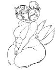  2017 3_heads 3_tails anthro belly big_breasts breasts canid canine canis cerberus chubby_female collar domestic_dog european_mythology eyes_closed eyewear female female_anthro fur glasses greek_mythology group hair hi_res kawaiidebu kneeling mammal multi_head multi_tail mythology nina_(kawaiidebu) nipples nude nude_anthro nude_female open_mouth overweight overweight_anthro overweight_female prima_(kawaiidebu) rectangular_glasses simple_background slightly_chubby solo tail thick_thighs trina_(kawaiidebu) trinity_(kawaiidebu) trio wide_hips 
