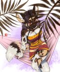  5_fingers african_wild_dog anthro breasts canid canine clothed clothing eyebrows eyelashes female fingers fur gimka hi_res looking_at_viewer mammal red_eyes smile solo white_body white_fur 