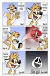  ambiguous_species anthro bone canid canine casual_nudity cellphone comic fox hi_res male mammal nikraccoom nude phone skeleton smartphone smile solo time_lapse 