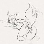  2023 anthro bent_over black_and_white breasts butt claws female generation_3_pokemon genitals hand_on_butt looking_back mammal monochrome nintendo nude pokemon pokemon_(species) pokemorph presenting presenting_hindquarters presenting_pussy pussy rear_view sabrotiger sketch solo zangoose 