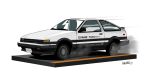  brand_name_imitation car commentary english_commentary english_text fujiwara_takumi&#039;s_toyota_trueno_ae86 highres initial_d kaiware license_plate motion_lines motor_vehicle no_humans original shadow signature smoke sports_car toyota toyota_sprinter_trueno vehicle_focus white_car 