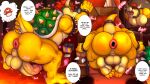  &lt;3 &lt;3_eyes 2023 absurd_res anthro anus backsack balls big_butt big_penis blush bowser butt dialogue english_text erection genitals hi_res huge_butt humanoid_genitalia humanoid_penis koopa male mario_bros muscular muscular_anthro muscular_male nintendo nude open_mouth penis scalie text tongue tongue_out zourik 
