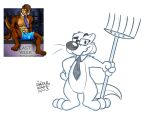  absurd_res anthro doodledoggy hi_res john_ottiver last_week_tonight male mammal mustelid otter sketch solo toonkind toony 