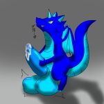 1:1 blue_eyes cock_vore dragon genitals hi_res male matenrou penile penis reverie_(character) solo vore 
