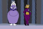  abdominal_bulge animated anthro belly big_belly bovid burping caprine duo faun female goat mammal snow the_hookaloof toriel undertale_(series) vore 