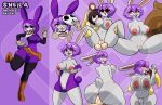  absurd_res against_surface anal anthro bag bandanna bear bouncing_breasts breasts broodal character_name clothed clothing danny_(somescrub) diamond_grenadier duo female from_behind_position fur hair hi_res kerchief lagomorph leporid male male/female mammal mario_bros mask nabbit nintendo on_grass purple_hair rabbit sex shyguy super_mario_odyssey undressing unmasking vaginal white_body white_fur 