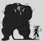  airpump american_mythology demon greyscale growth hi_res indigenous_north_american_mythology inflation invalid_tag mietere monochrome musclegut muscular mythology north_american_mythology petty pettywolf ragnarok size_difference wendigo 