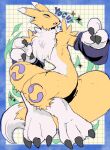  ambiguous_gender anthro bandai_namco chest_fur dayohiko digimon digimon_(species) hi_res renamon solo 