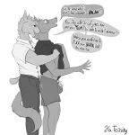  &lt;3 &lt;3_eyes 5_fingers anthro athletic athletic_anthro athletic_male blush bottomwear bulge bulge_fondling bulge_frottage bulge_grab bulge_rubbing canid canine clothed clothing clothing_lift denim denim_clothing dialogue digital_media_(artwork) dirty_talk dominant dominant_anthro dominant_male duo ear_tuft effedupspecimen embrace english_text erection erection_under_clothing feeling_up felid feline fingers fox frottage fur genitals hair hand_holding hi_res holding_bulge holding_partner holding_penis humor inner_ear_fluff jeans joke lean_body leaning_on_another looking_at_another looking_at_partner looking_pleasured looking_up lynx male male/male mammal monochrome muscular muscular_anthro muscular_male nub_tail open_mouth pants penis profanity pun raised_clothing raised_shirt raised_topwear sex shirt shirt_lift shirt_up shorts simple_background smile snout speech_bubble submissive submissive_anthro submissive_male surprise surprised_expression surprised_face surprised_look t-shirt t-shirt_lift tail tail_around_another tail_around_leg tail_around_partner tail_tuft talking_to_another talking_to_partner teasing teeth text tongue topwear tuft 
