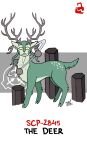  2021 2_horns :&lt; ambiguous_gender antlers arm_tuft black_text broken_lock_symbol cervine character_name chest_tuft cloven_hooves colored countershade_face countershade_torso countershading dated deer deity digital_drawing_(artwork) digital_media_(artwork) ear_tuft elbow_tuft empty_eyes english_text feral full-length_portrait fur green_body green_fur green_hair green_hooves green_tail green_tuft grey_antlers hair head_turn hi_res hooves horn humanoid_face leg_tuft lock_symbol looking_at_viewer mammal mouth_closed portrait quadruped red_lock_symbol red_text scp-2845 scp-2845-1 scp_foundation scut_tail short_tail side_view signature simple_background solo standing tail text tuft unguligrade white_background yellow_eyes zal-cryptid 