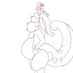  ambiguous_gender anthro belly big_belly bodily_fluids duo generation_6_pokemon goodra likasomboody long_neck long_tongue neck_bulge nintendo pokemon pokemon_(species) saliva slightly_chubby swallowing tongue vore 