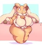  :3 anthro anthrofied arm_tuft bell belly big_breasts big_ears bikini biped blue_background border bottomwear breasts brown_body brown_ears brown_fur brown_nose clothed clothing colored countershade_fur countershade_torso countershading curvy_figure cute_fangs digital_media_(artwork) female floppy_ears fluffy front_view full-length_portrait fur generation_1_pokemon generation_4_pokemon glistening glistening_breasts hi_res huge_breasts huge_ears hybrid lagomorph lightmizano long_ears looking_at_viewer lopunny mammal multi_tone_fur multicolored_body multicolored_ears multicolored_fur neck_tuft nintendo nipple_outline no_sclera open_:3 open_mouth open_smile overweight overweight_anthro overweight_female pink_eyes pokemon pokemon_(species) pokemorph portrait pupils raichu raipunny_(mope7) shaded short_stack simple_background skimpy smile solo standing string_bikini swimwear tan_body tan_countershading tan_ears tan_fur thick_thighs topwear tuft two_tone_ears voluptuous white_bikini white_border white_bottomwear white_clothing white_pupils white_swimwear white_topwear wide_hips wrist_tuft yellow_body yellow_fur 