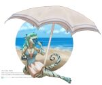  2023 4_toes 5_fingers alice_(sixthleafclover) anthro artist_name beach beach_umbrella belly_scales black_claws black_markings blue_clothing blue_dress blue_horn blue_mouth blue_tongue border breasts chopsticks circle_background claws clothed clothing curled_tail dragon dress eating eating_food eyes_closed feet female fingers food green_body green_hair green_scales hair holding_chopsticks holding_object holding_plate horn icy-marth lizard markings medium_breasts monotone_hair multicolored_clothing multicolored_dress open_mouth patreon_link reptile scales scalie sea seaside sitting sky solo subscribestar_link subscribestar_logo sushi tail teeth toes tongue tongue_out two_tone_clothing two_tone_dress water white_border white_clothing white_dress 