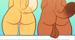  animal_crossing anthro balls big_butt butt canid canine canis domestic_dog duo female genitals isabelle_(animal_crossing) kaboozey male mammal nintendo nude pussy raccoon_dog tanuki tom_nook_(animal_crossing) 