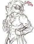  absurd_res cottonsalty generation_7_pokemon hi_res lycanroc male nintendo pinup pokemon pokemon_(species) pose sketch solo unfinished 