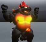  angry balls blender_(software) blender_eevee bowser bowser&#039;s_fury chubby_male dark_sky dickring dragon erection fury_bowser genitals glowing glowing_genitalia glowing_penis goeybowser koopa male mario_(series) mario_bros monster nintendo nipples nude_male pecs penis reptile scalie solo turtle 