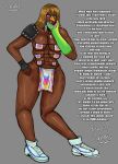  6_breasts beak blonde_hair bottomwear breasts clothing crossgender dialogue female footwear fur hair heterochromia hi_res hoka loincloth magic_user multi_breast reptile scalie shaman shoes snake snake_arm sneakers solo tribal_spellcaster xavier_(disambiguation) xavier_renegade_angel 