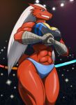  abs anthro avian blaziken breasts female generation_3_pokemon hair hi_res muscular muscular_anthro muscular_female nintendo pokemon pokemon_(species) scuted_arms scutes smile smirk solo stadium toughset wrestler 