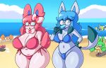  &lt;3 2023 annyglaceon_(mintyspirit) anthro asphyxiation beach belly big_breasts bikini birthmark blue_bikini blue_clothing blue_hair blue_swimwear breasts clothing cloud dessert drowning eeveelution eyewear female food generation_1_pokemon generation_2_pokemon generation_4_pokemon generation_6_pokemon generation_7_pokemon glaceon glasses group hair hi_res ice ice_cream javisylveon_(mintyspirit) krabby leafeon long_hair luneiumbreon_(mintyspirit) markings mintyspirit nerd nintendo open_mouth pikachu pink_bikini pink_clothing pink_hair pink_swimwear pokemon pokemon_(species) popsicle popsicle_in_mouth popsicle_melting pyukumuku red_eyewear red_glasses retrochu sand seaside slightly_chubby sunnyleafeon_(mintyspirit) swimwear sylveon umbreon 