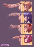  4girls absurdres ahegao artist_name blue_eyes blush bow brown_hair crying develadara doki_doki_literature_club erection female_pubic_hair foreskin futanari green_eyes hair_bow hair_ornament hairclip highres huge_penis large_penis long_hair monika_(doki_doki_literature_club) multiple_girls natsuki_(doki_doki_literature_club) open_mouth penis penis_chart phimosis pink_eyes pink_hair pubic_hair purple_eyes red_bow rolling_eyes saliva sayori_(doki_doki_literature_club) shaded_face short_hair smile tears testicles tongue tongue_out uncensored veins veiny_penis yuri_(doki_doki_literature_club) 