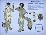  anthro balls clock erection felid genitals hi_res male mammal model_sheet pantherine penile_spines penis retractable_claws scar shlen snow_leopard solo spots watch weremlems 