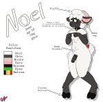  absurd_res anthro bovid caprine cloven_hooves color_swatch digital_media_(artwork) drawing ear_piercing fluffy fur genitals hi_res hooves horn introduction koofey male mammal model_sheet nervous noel_sheepinger nude penis piercing sheep solo watermark wool_(fur) 