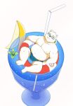  anthro bear bulge cigarette cigarette_in_mouth clothing cocktail_glass container cup drinking_glass eyewear floating fur glass glass_container glass_cup glasses hi_res leib_(tas) lemon_slice lifewonders male mammal micro musclegut nipples object_in_mouth pecs polar_bear smoking solo speedo straw swim_ring swimwear tokyo_afterschool_summoners ursine utu_kuma257 white_body white_fur 
