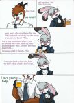  absurd_res anthro big_breasts blush breasts comic disney drunk duo english_text female hi_res judy_hopps male nick_wilde pace-maker substance_intoxication text zootopia 