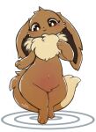  1girl :&gt; animal_ears animal_feet animal_hands artist_name blush body_fur bright_pupils brown_eyes brown_fur closed_mouth commentary dated ears_down eevee extra_breasts flat_chest full_body furry furry_female groin hand_up happy highres ingi light_blush looking_at_viewer navel nipples personification pokemon pokemon_(creature) signature simple_background smile solo standing stomach tail thick_thighs thighs two-tone_fur white_background white_pupils wide_hips yellow_fur 