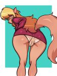  2023 3:4 absurd_res anthro blonde_hair butt callie_briggs camel_toe clothed clothing domestic_cat eyewear felid feline felis female fur hair hanna-barbera hi_res looking_at_viewer looking_back looking_back_at_viewer mammal panties pokpa_(artist) rear_view swat_kats tail tan_body tan_fur tan_tail underwear 